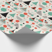 Atomzentrum Mitte Jahrhundert Moderne Weihnachten Geschenkpapier (Ecke)