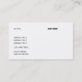 Atra Visitenkarte (Rückseite)