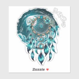 Atrapasueños bajo la Luna Llena Aufkleber