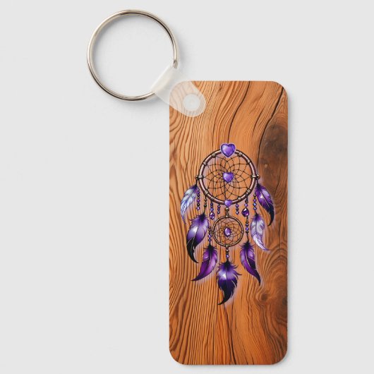 Atrapasueños corazón de Amatista Schlüsselanhänger (Vorderseite)