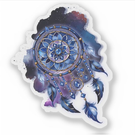 Atrapasueños en noche estrellada aufkleber (Vorderseite)