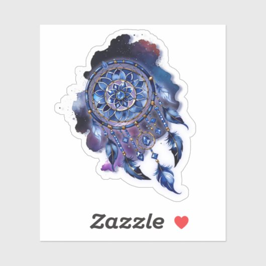 Atrapasueños en noche estrellada aufkleber (Blatt)