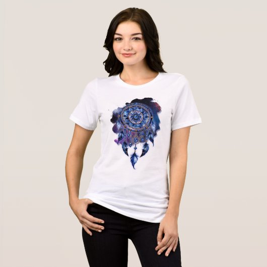 Atrapasueños en noche estrellada Tri-Blend shirt (Vorderseite voll)