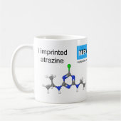 Atrazinschablonen-Tassenball- und -stockmodell Kaffeetasse (Links)