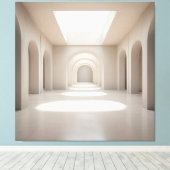 Atrium with Skylight Opening Leinwanddruck (Insitu (Holzboden))