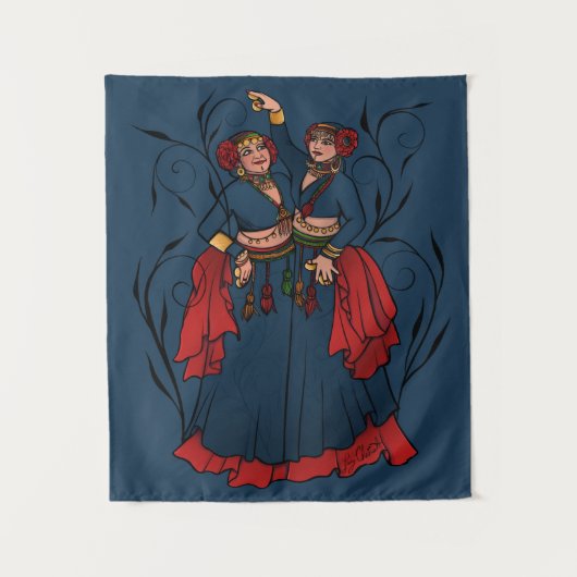 ATS Tribal Bly Dancers Wandteppich (Vorderseite)