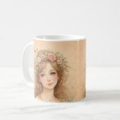 Att your photo och name Watercolor painting Cute Kaffeetasse (Vorderseite Links)