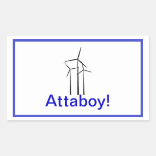 Atta Boy Wind Turbine Rechteckiger Aufkleber
