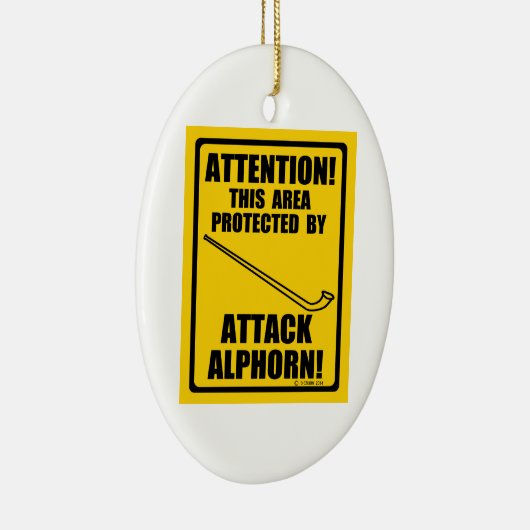 Attack Alphorn Keramikornament (Rechts)