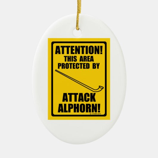 Attack Alphorn Keramikornament (Vorne)