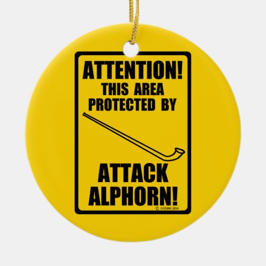 Attack Alphorn Keramikornament (Vorne)
