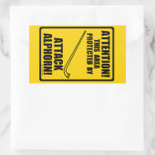 Attack Alphorn Rechteckiger Aufkleber (Tasche)