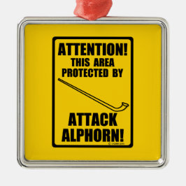 Attack Alphorn Silbernes Ornament