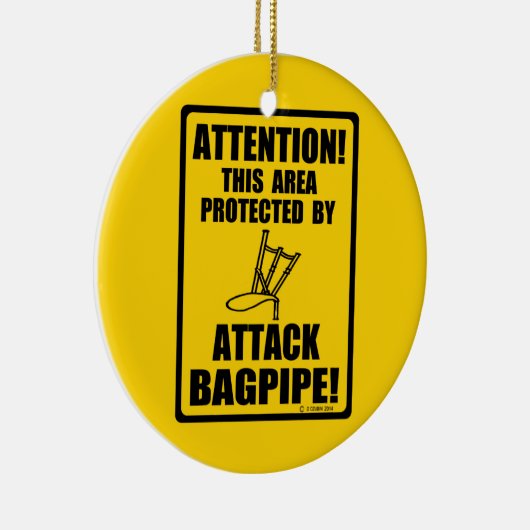 Attack Bagpipe Keramikornament (Rechts)