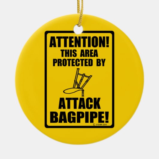 Attack Bagpipe Keramikornament (Vorne)