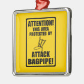 Attack Bagpipe Silbernes Ornament (Links)