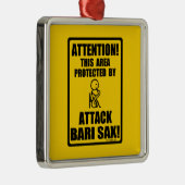 Attack Bari Sax Silbernes Ornament (Rechts)