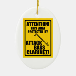 Attack Bass Klarinette Keramik Ornament