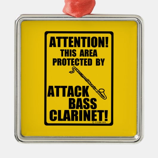 Attack Bass Klarinette Ornament Aus Metall (Vorne)