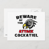 Attack Cockatiel Postkarte (Vorne/Hinten)