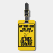 Attack Electric Guitar Gepäckanhänger (Vorderseite vertikal)
