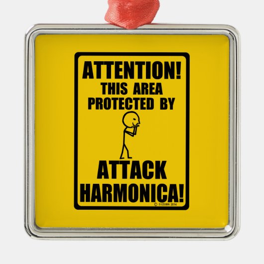 Attack Harmonica Ornament Aus Metall (Vorne)