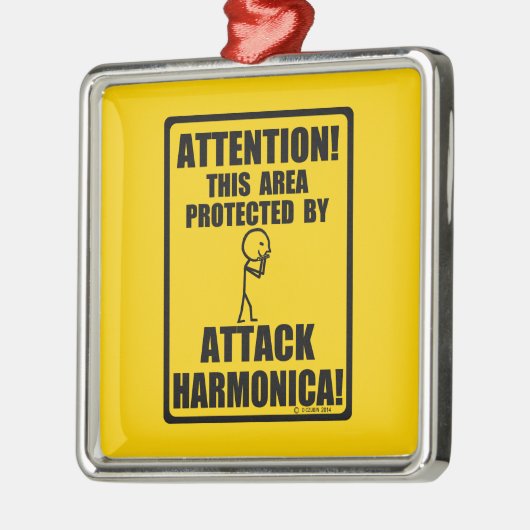 Attack Harmonica Ornament Aus Metall (Links)