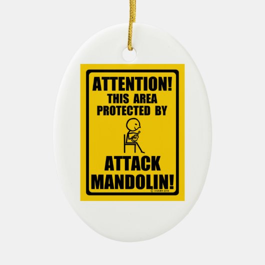 Attack Mandolin Keramik Ornament (Vorne)