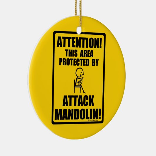 Attack Mandolin Keramik Ornament (Rechts)