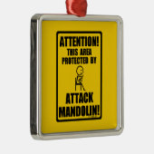 Attack Mandolin Silbernes Ornament (Rechts)