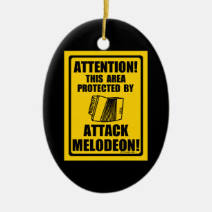 Attack Melodeon Keramik Ornament