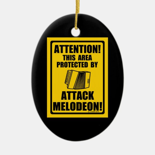 Attack Melodeon Keramik Ornament (Vorne)