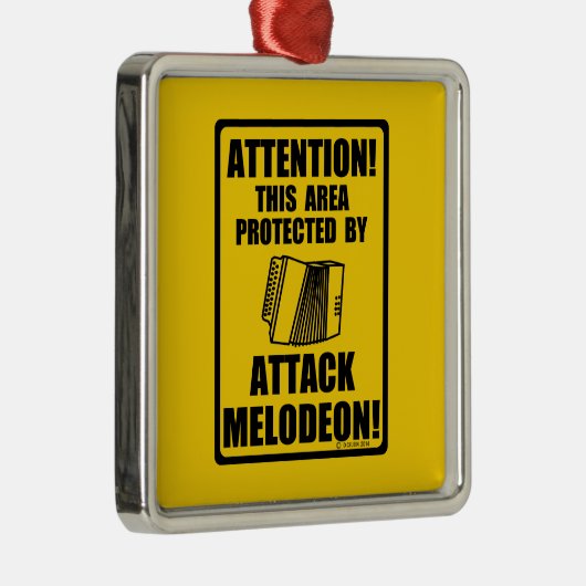 Attack Melodeon Silbernes Ornament (Rechts)