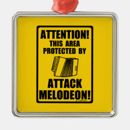 Attack Melodeon Silbernes Ornament