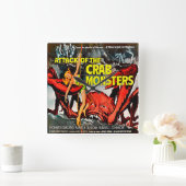 Attack Of The Crab Monsters Movie - Square Clock Quadratische Wanduhr (Zuhause)