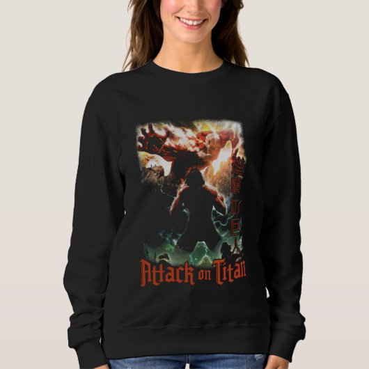 Attack on Titan Season 2 Titan Attack Show Poster Sweatshirt (Vorderseite)