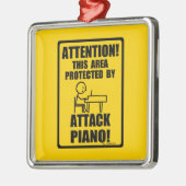 Attack Piano Silbernes Ornament (Links)