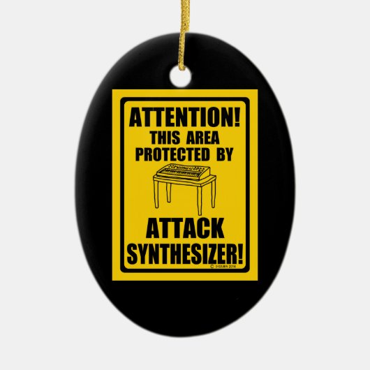 Attack Synthesizer Keramik Ornament (Vorne)