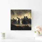 Attack the place quadratische wanduhr (Zuhause)