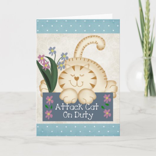 Attacke auf Niedliche Grußkarte Karte (Vorderseite)