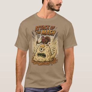 Attacke des Kartoffelpüree-Dankfest-Designs T-Shirt