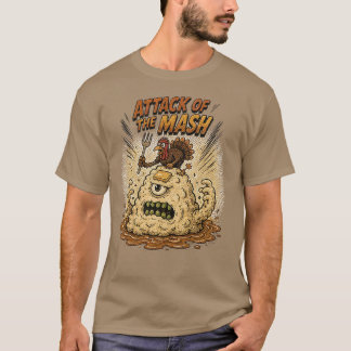 Attacke des Kartoffelpüree-Dankfest-Designs T-Shirt