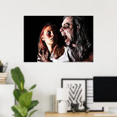 'Attacked' by Andrew Gettler Poster (Heimbüro)