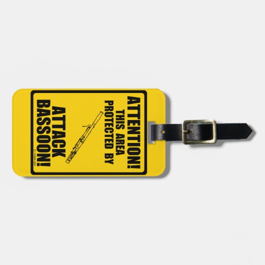 Attacken-Bassoon Gepäckanhänger (Vorderseite horizontal)