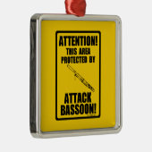 Attacken-Bassoon Silbernes Ornament (Rechts)