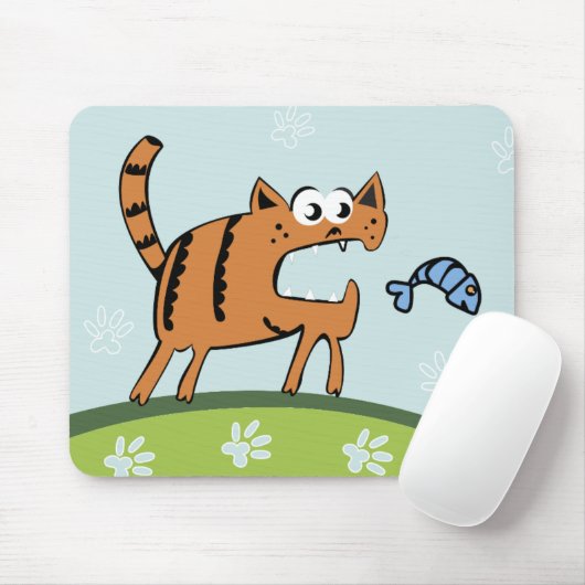 Attackenkatze Mousepad (Mit Mouse)