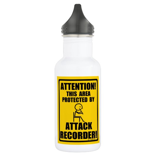 Attackenrekorder Edelstahlflasche (Links)