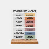 Atteggiamento Vincente Acrylschild (Vorderseite)