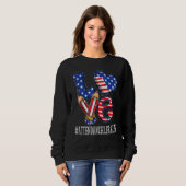 Attendance Clerk Love Usa Flag Fireworks 4th Of Sweatshirt (Vorne ganz)