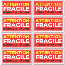 Attention Fragile Stickers (Handle with Care) Aufkleber